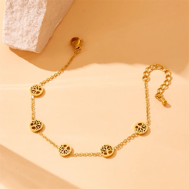 Schmuckset Lebensbaum Halskette, Armband und Ohrringe