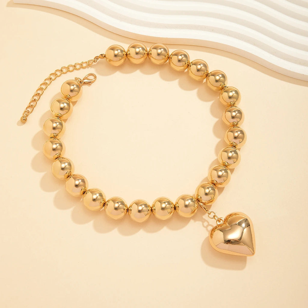 Herzanhänger Damen Halskette Gold