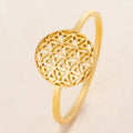 Petite Bague Fleur de Vie Femme or