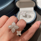 Set aus 2 Ringen mit Blumenring aus Zirkon in Gold