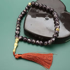 Tasbih Lang 33 sorte perler - muslimsk bedekæde lilla