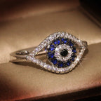 Anello Contro il Malocchio Blu Greco Turco Matiasma Mataki