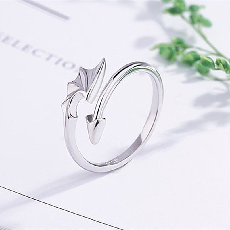 Drachenring Silber Herren Damen Silber