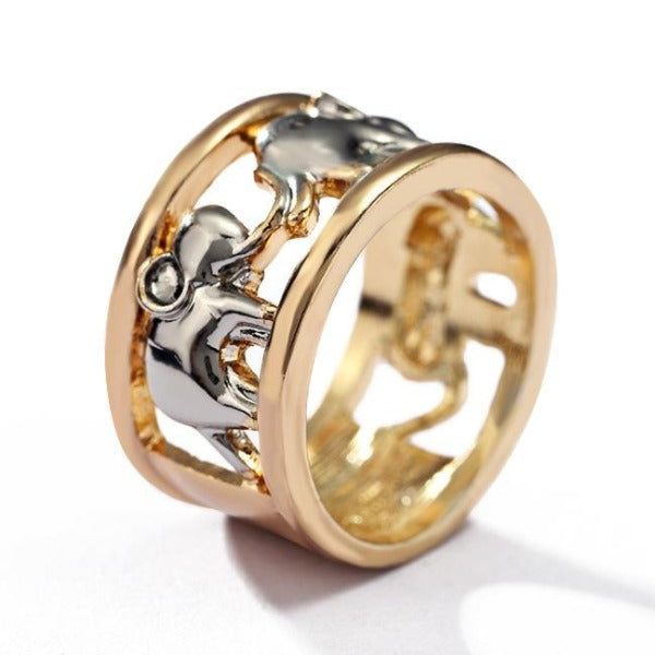 Elefantenring Gold und Silber
