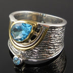 Ethnischer Silberring mit Stein