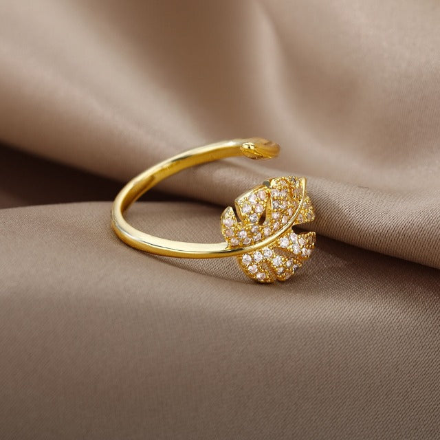 Ring Palmblatt Gold