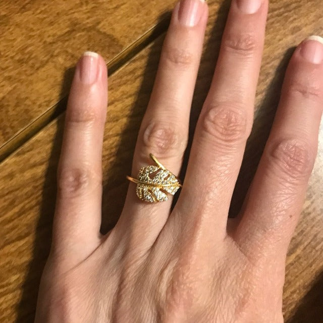 Ring Palmblatt Gold