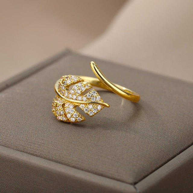 Ring Palmblatt Gold
