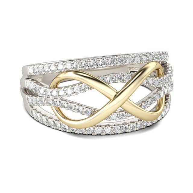 Unendlichkeit Ring aus Gold & Diamant für Damen