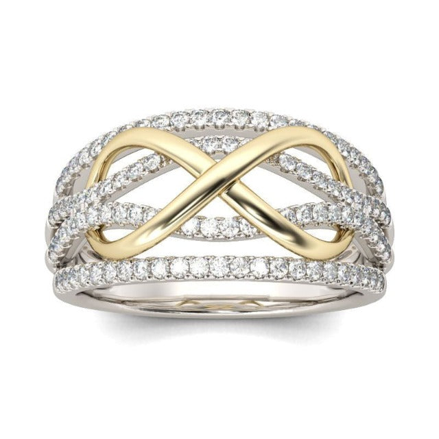 Unendlichkeit Ring aus Gold & Diamant für Damen