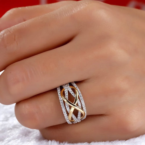 Anello Infinito Oro & Diamante per Donna