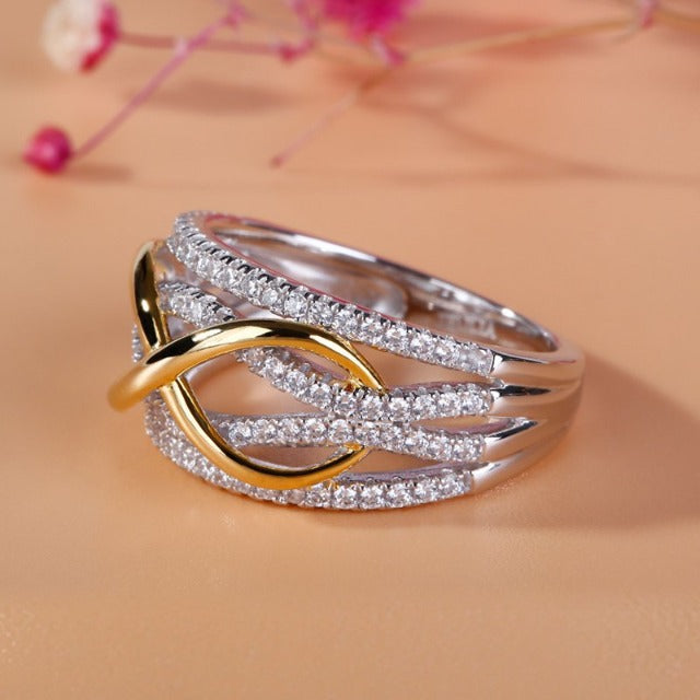 Unendlichkeit Ring aus Gold & Diamant für Damen