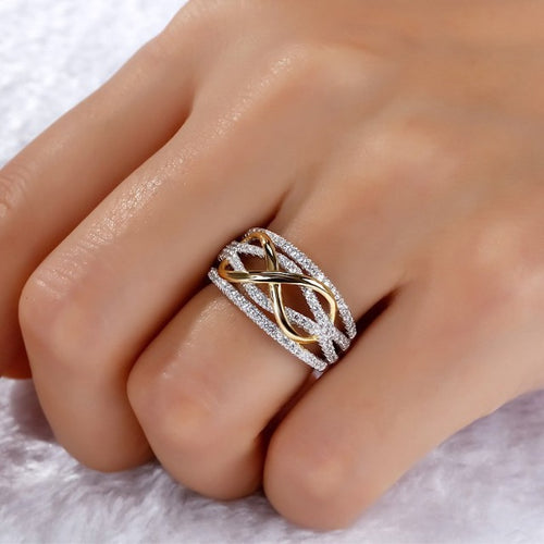Anello Infinito Oro & Diamante per Donna