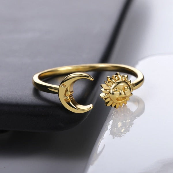 Anello Luna Sole Astri Donna oro