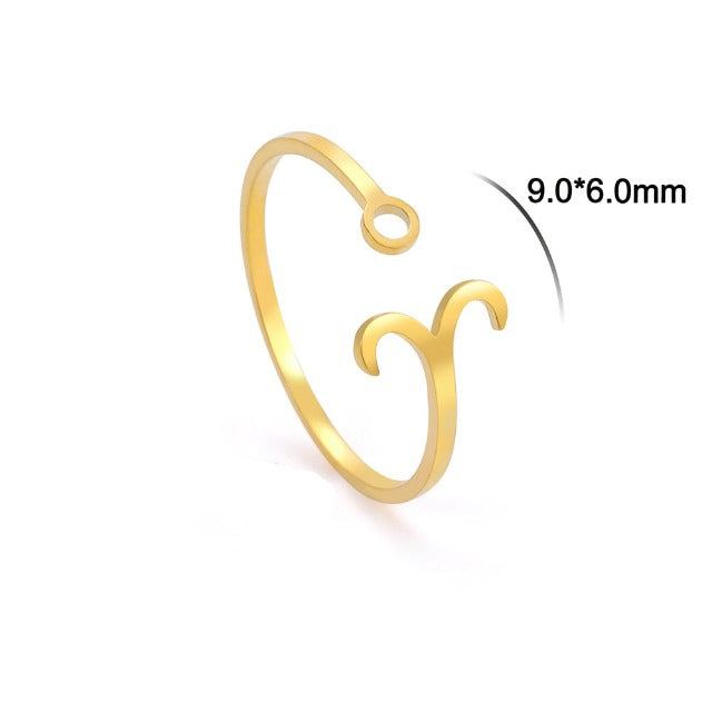 Bague Signe du Zodiaque 12 Constellations