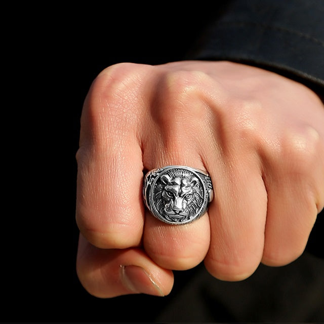 Ring Löwenkopf Silber