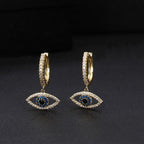 Ohrstecker Blaues Auge Gold