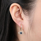 Ohrstecker Blaues Auge Silber