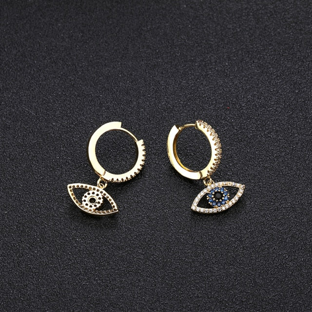Ohrstecker Blaues Auge Gold