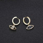 Ohrstecker Blaues Auge Gold