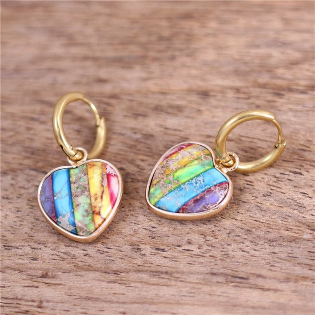 Orecchini 7 Chakra con Pietre Donna