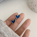 Orecchini Cuore Blu & Rosa blu