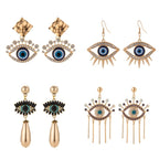 Evil Eye Protection Earrings Blue Greek Turkish Mataki Matiasma