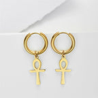 Orecchini Egiziani Croce Ankh Donna oro