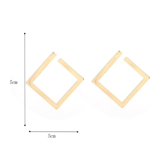 Orecchini geometrici in oro