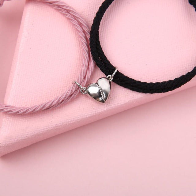 Magnetarmband Paar Schwarz und Rosa