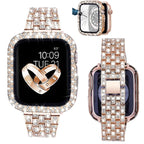Apple Watch Armband mit Diamant-Gehäuse Gold