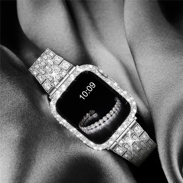 Apple Watch Armband mit Diamant-Gehäuse