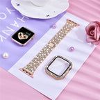 Apple Watch Armband mit Diamant-Gehäuse Roségold