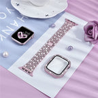 Apple Watch Armband mit Diamant-Gehäuse Rosa
