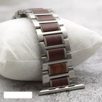 Bracciale Apple Watch in Legno argento e marrone