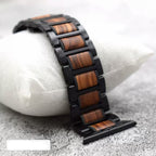 Bracciale Apple Watch in Legno marrone e nero