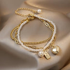 Armband Herz & Perlen aus dem Südsee