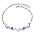 Armband Delfin Silber violett