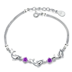 Armband Delfin Silber violett