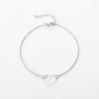 Cavigliera donna Cuore Oro e Argento