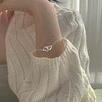 Bracelet Double Coeur Porte Bonheur