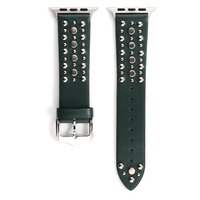 Bracelet en Cuir à Rivets pour Apple Watch