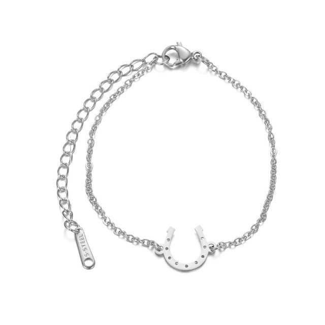 Bracelet / Horseshoe Lucky Charm Cufflink Silver