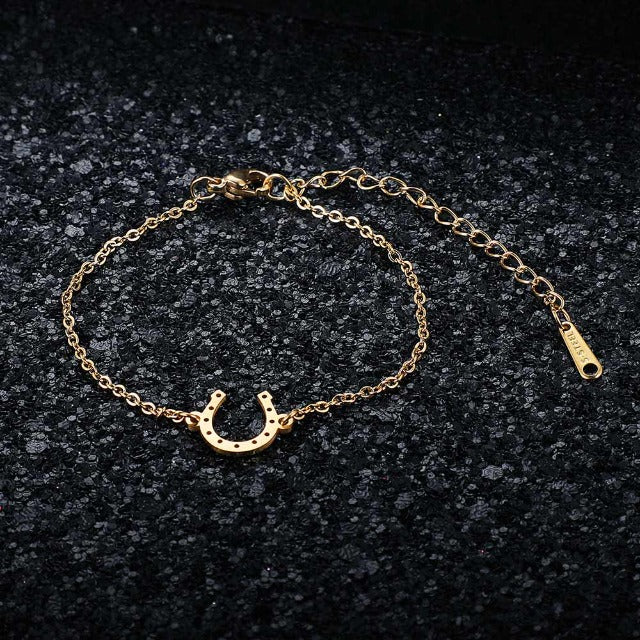 Bracelet / Horseshoe Lucky Charm Cufflink Gold