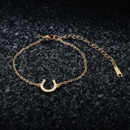 Bracelet / Horseshoe Lucky Charm Cufflink Gold