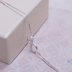 Oändligt armband för kvinnor i silver