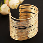 Dicker Armreif aus Gold & Silber für Damen gold