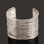 Dicker Armreif aus Gold & Silber für Damen silber