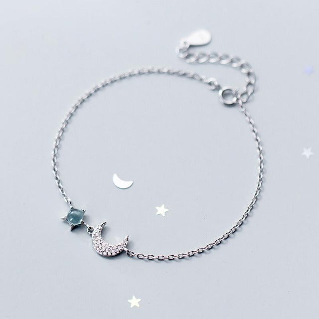 Silbermond-Armband