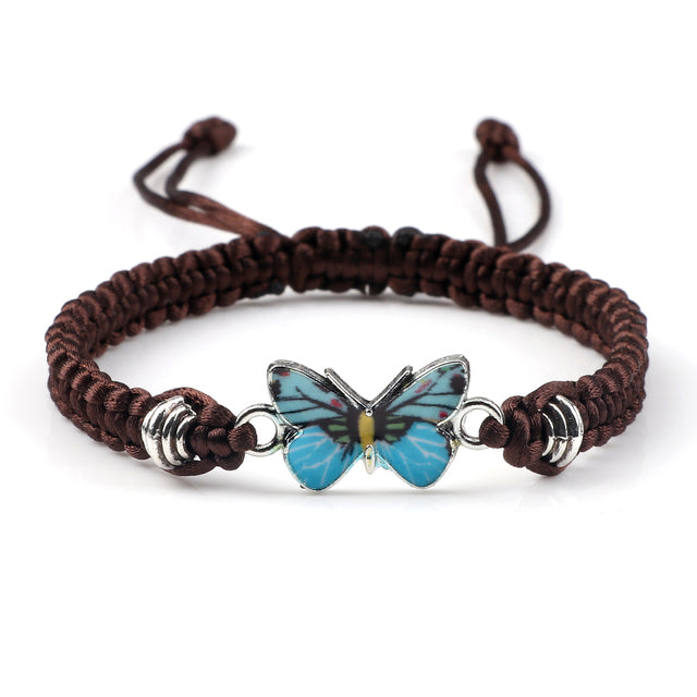 Armband Schmetterling Blau Braun